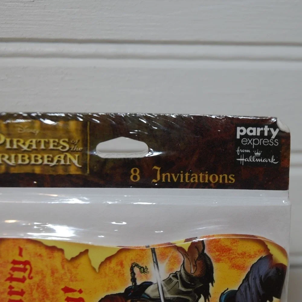 Pirates of the‎ Caribbean Party Invitations Disney Hallmark New Blank Cards